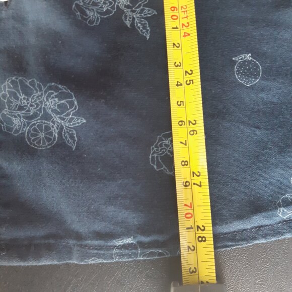 Steel & Jelly SZ M Linen & Cotton Navy Print Men's Short Sleeve Button Up Shirt - Picture 13 of 14